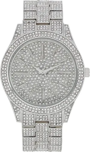 - Big Rhinestones on Trim and Elegant Baguette Time Indicators on Dial - Master Bling Designer - ST10226B Iced Mens Single Watch or Watch w/Matching Rolly or Cuban Hip Hop Bracelet - broadcast confederacy glamorous affection Your Choice! 