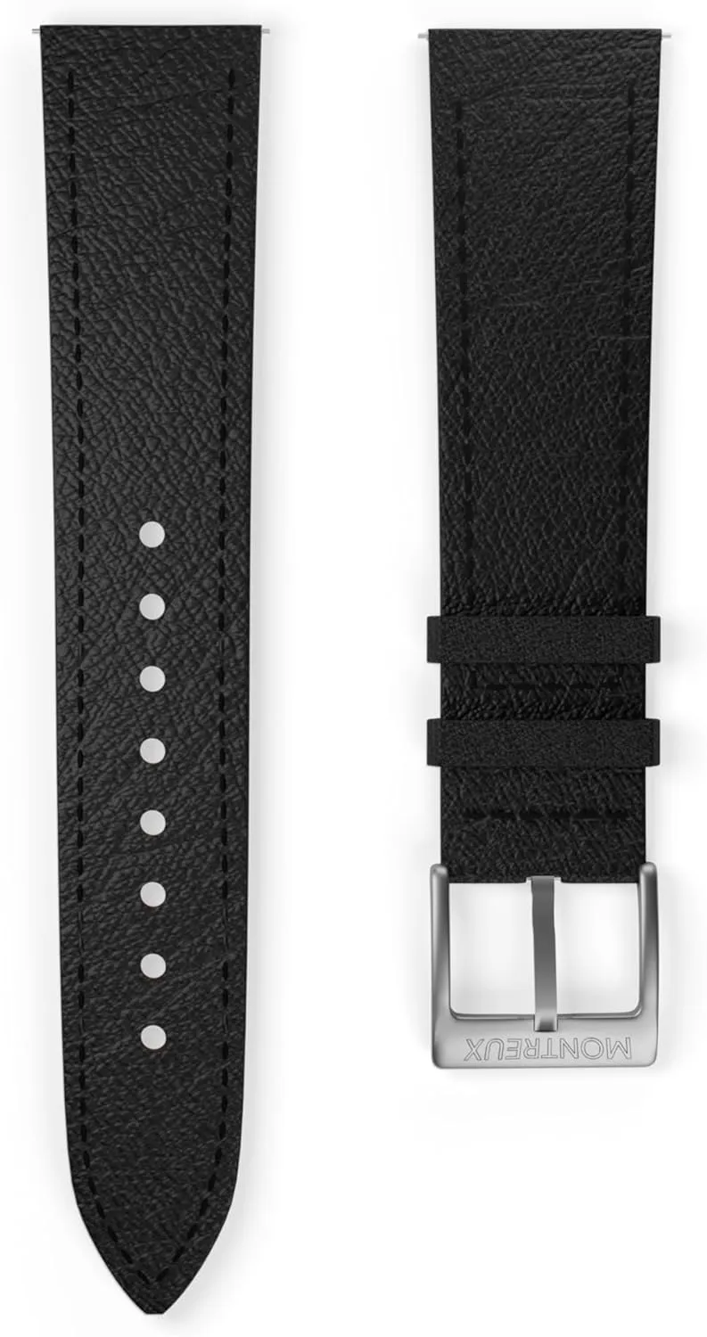 - Non-Stiff, Pliable Luxury Quick Release Leather Watch Straps MONTREUX 20mm Luxury Ultra-Thin nonproductive French Epsom Leather Straps 