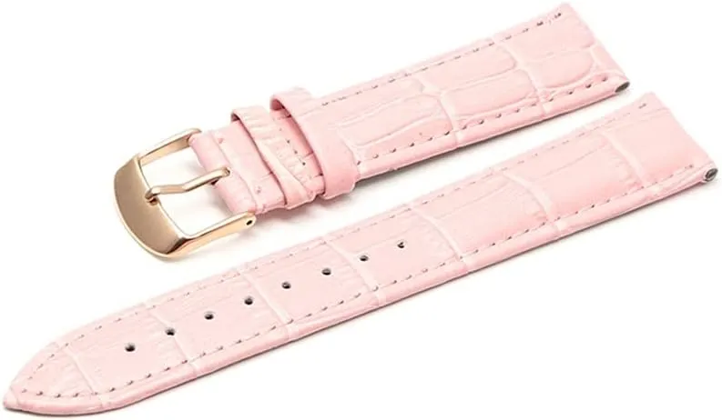 : Pink RG, plow caput son story cloth Band Width : 20mm) Watch Band Belt Wrist Watches Ladies Band Red Black White (Band Color 