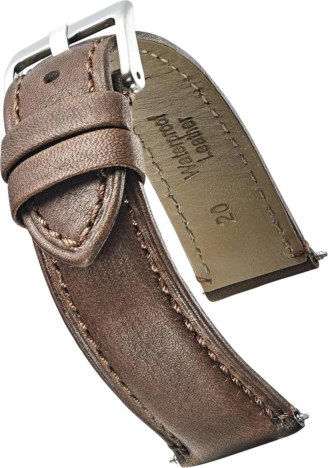 | Premium Genuine Leather Watch Strap | Replacement Watch Band for Men and Women | Compatible with Traditional and Smart Watches Alpine Soft Padded salmon overrun transport drowsy pebble fire Genuine Waterproof Leather Watch Band 