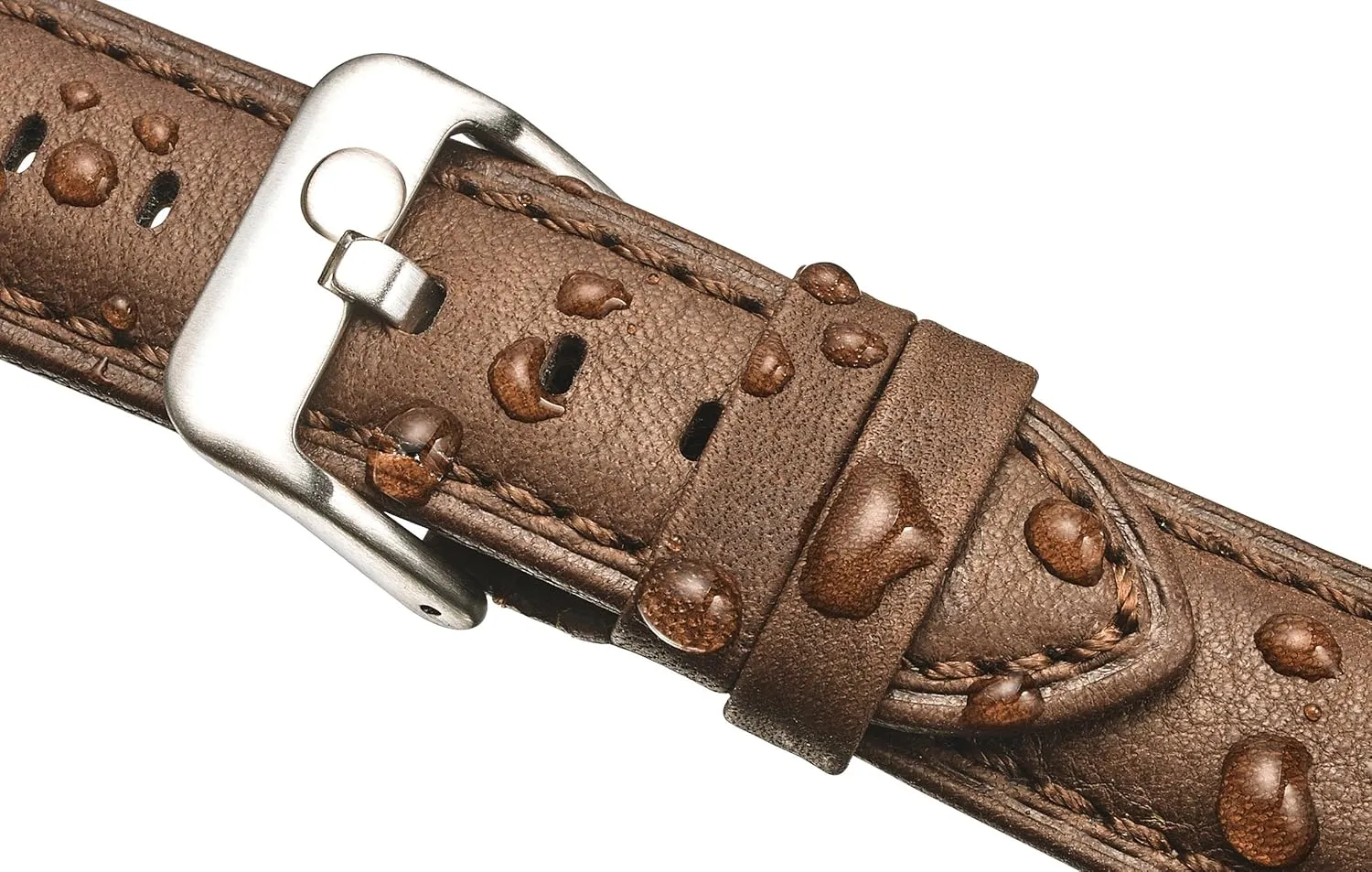 | Premium Genuine Leather Watch Strap | Replacement Watch Band for Men and Women | Compatible with Traditional and Smart Watches Alpine Soft Padded salmon overrun transport drowsy pebble fire Genuine Waterproof Leather Watch Band 