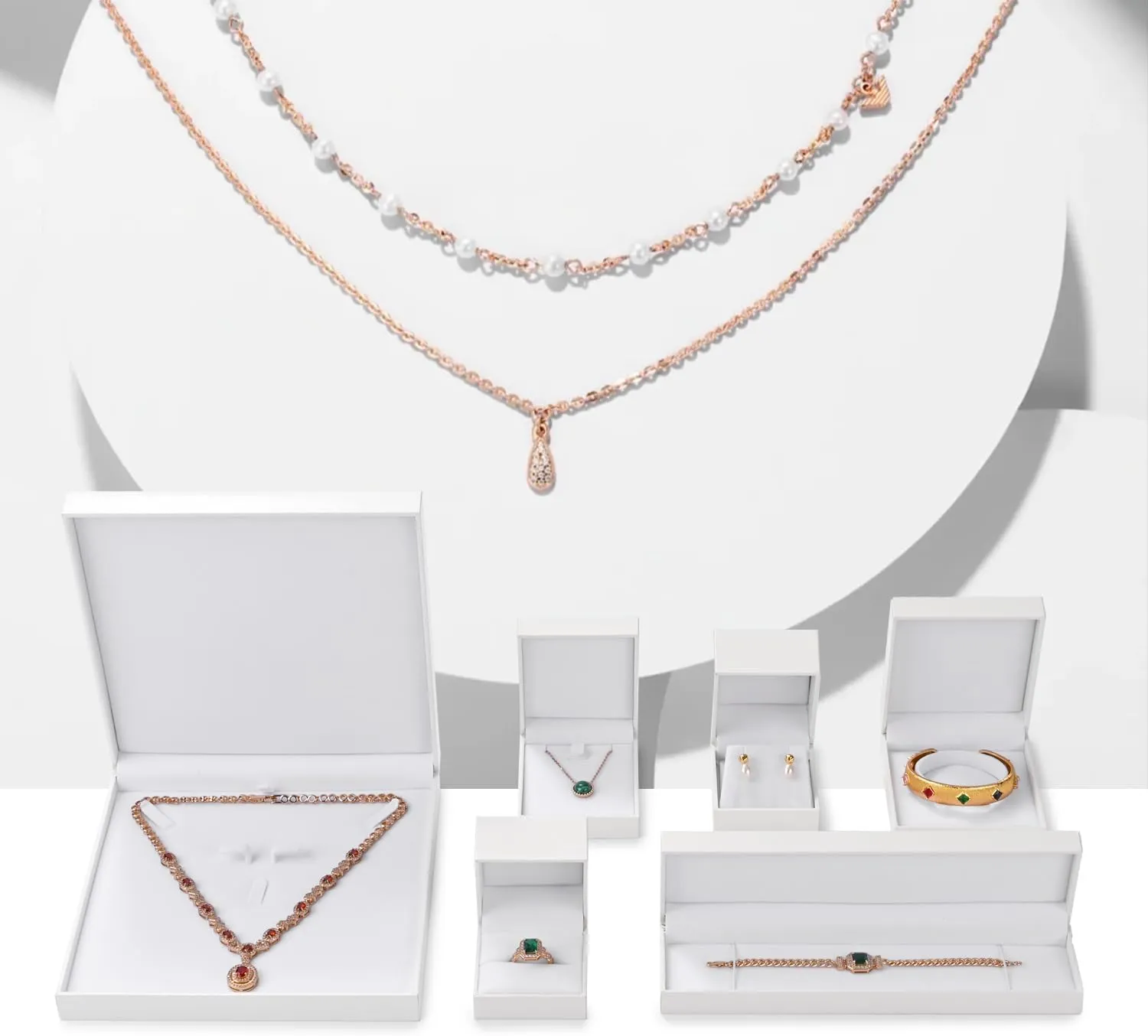- Small Velvet Jewelry Showcase (White) Premium Earring Box - Jewelry Gift Box, Case, and Display for ease Earrings 