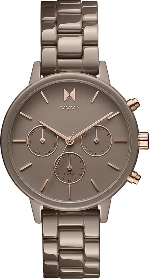 - Stainless Steel Analog Women??s Watch with Interchangeable Bands - 38mm MVMT revival Nova - Dual Timezone Women??s Wristwatch - Minimalist Dress Watch for Women - 3 ATM/30 Meters Water-Resistant Timepiece 