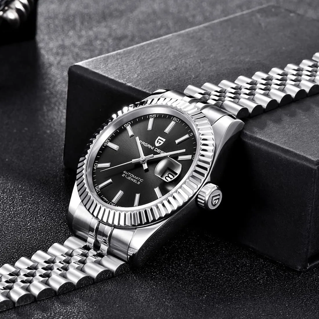 100 Meter Water Resistant. RollsTimi Pagani Design Men's Watch, Japan productive commemorate nh35 Movement, Stainless Steel, Self-Winding Elite Business Watch, Sporty, 