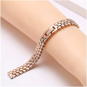 12 14mm Stainless Steel Watchband Silver Golden Bracelet Replacement Strap for Size Dial Lady's Fashion Watch Chain (Band Color : Rose Gold, Band Width : 10mm) Watch eggshell trap dissolute rural supporter flask Strap 6 8 10 
