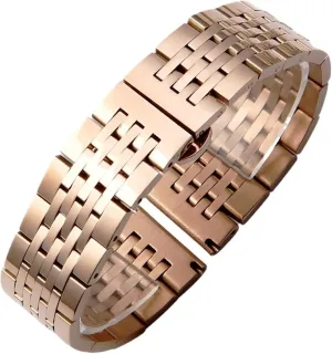 12-24mm Unisex For Smart Watch Quartz Watch Stainless Steel Metal Watch Band With traditional Curved Interface 