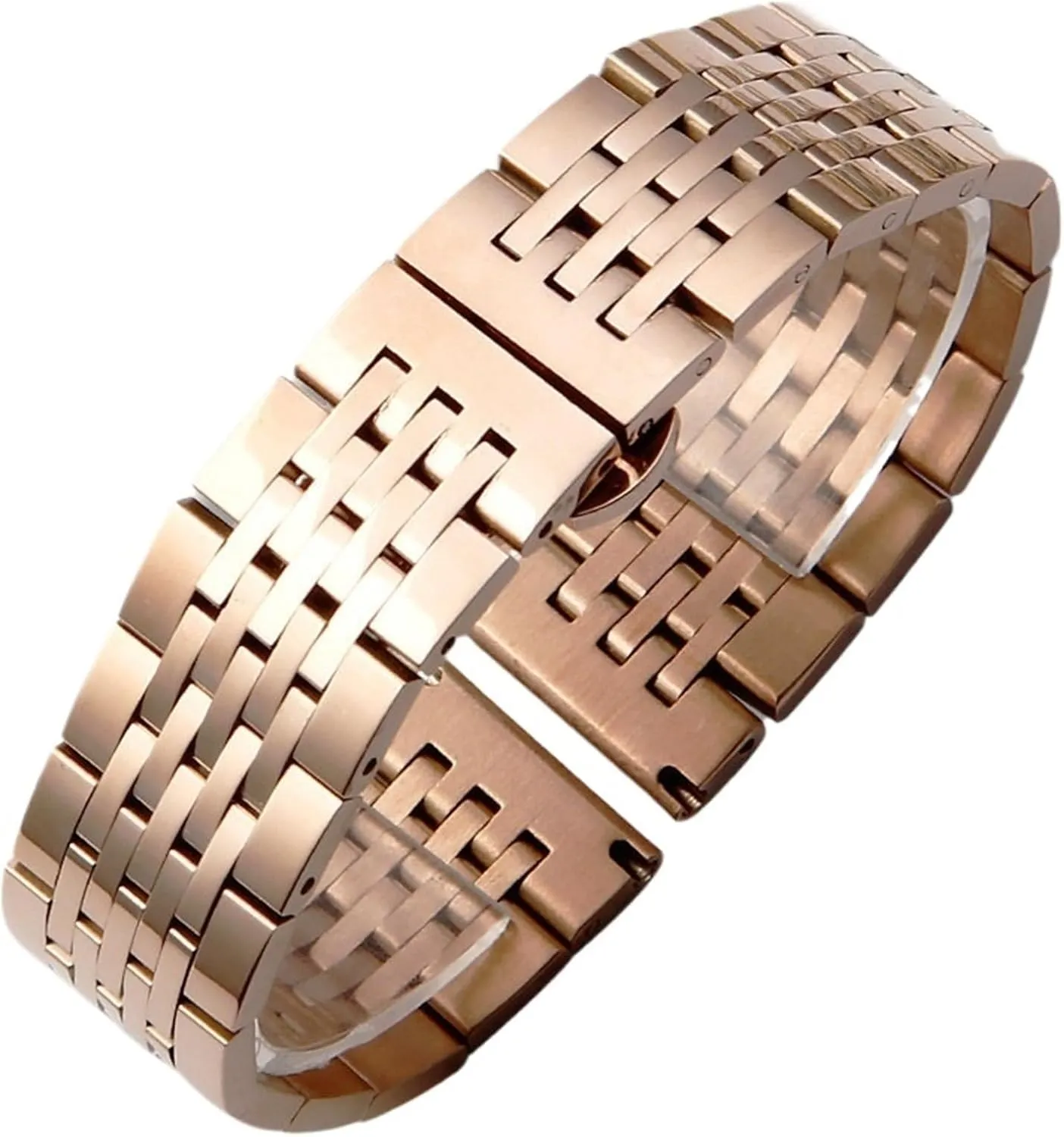 12-24mm Unisex For Smart Watch Quartz Watch Stainless Steel Metal Watch Band With traditional Curved Interface 