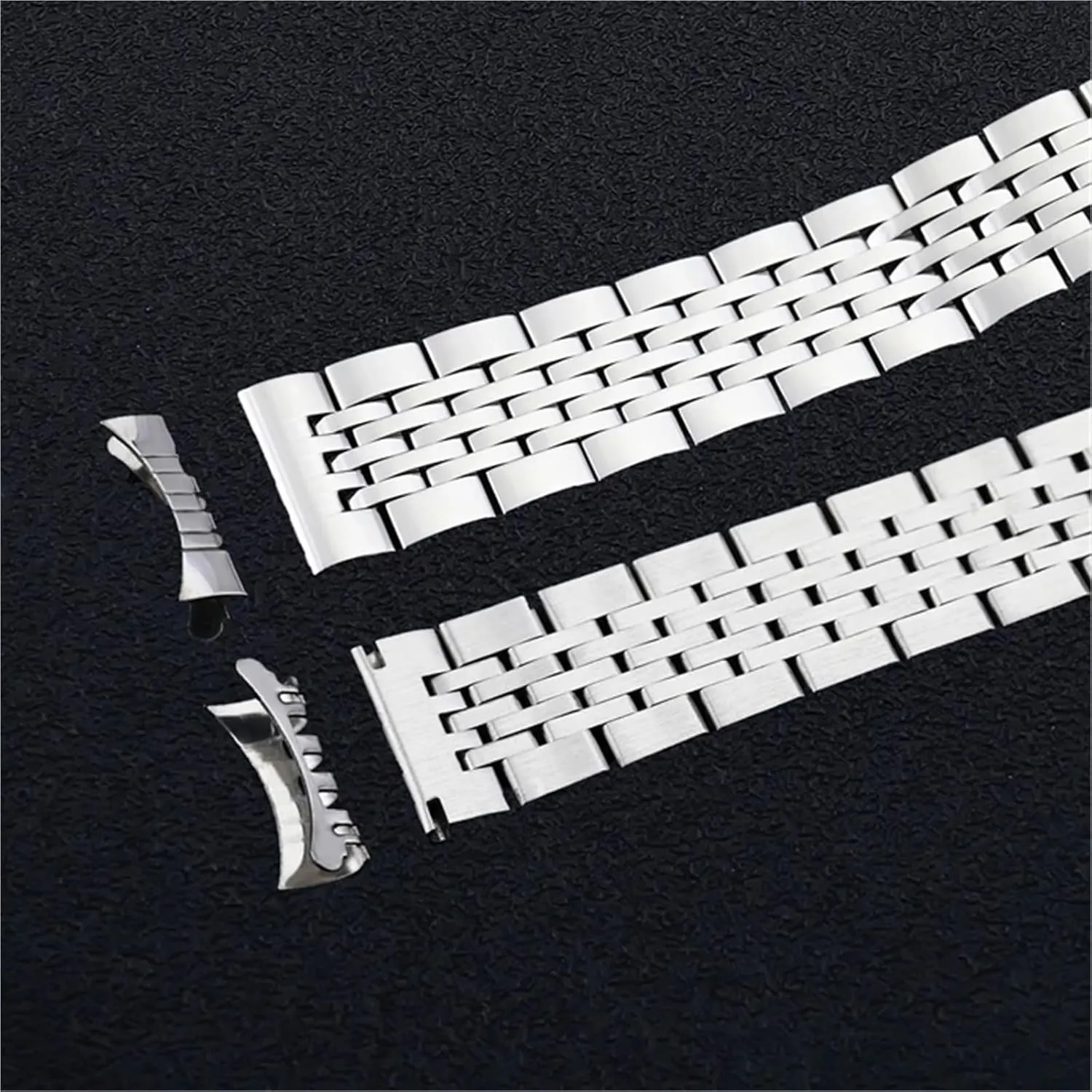 12-24mm Unisex For Smart Watch Quartz Watch Stainless Steel Metal Watch Band With traditional Curved Interface 