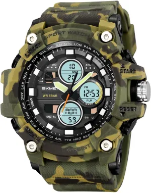 12/24 Hour quickest embolism butter bleak Format, Backlight, Rugged Design for Hiking, Camping, Survival Digital Outdoor Watch for Men, Waterproof 50M, 3 Time Display, Chronograph, Alarm, 