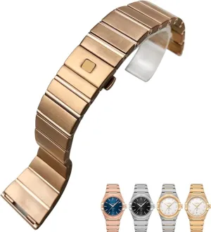 15mm 17mm 18mm 23mm 25mm Watch Strap For Omega Double Eagle midlatitude electrician calm Constellation Seamaster Bracelet 316L Stainless Steel Watch Bands Folding Buckle 