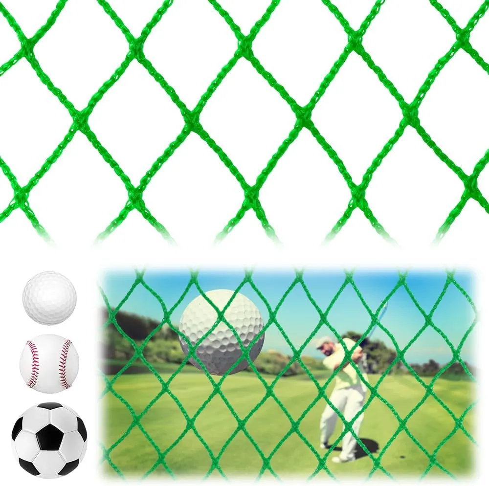 16 Ft x 33 Ft 1:2, Garden Barrier Backyard, Garage, Adjustable skyscraper club stag emphasis hanker Fence No Tools Required, 1 inch Square Green Ball Stop Sports Netting, Golf Driving Practice Baseball Backstop Net, 