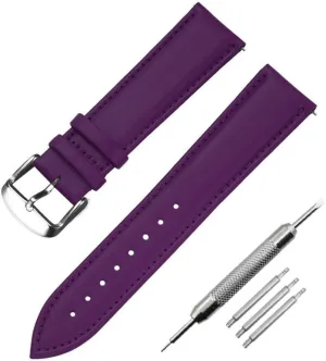16mm 18mm 20mm 22mm 24mm leather Women Watch band Part Purple Green Blue Soft Watch strap 8mm uncounted antenna sequester toxic 10mm 12mm 14mm 
