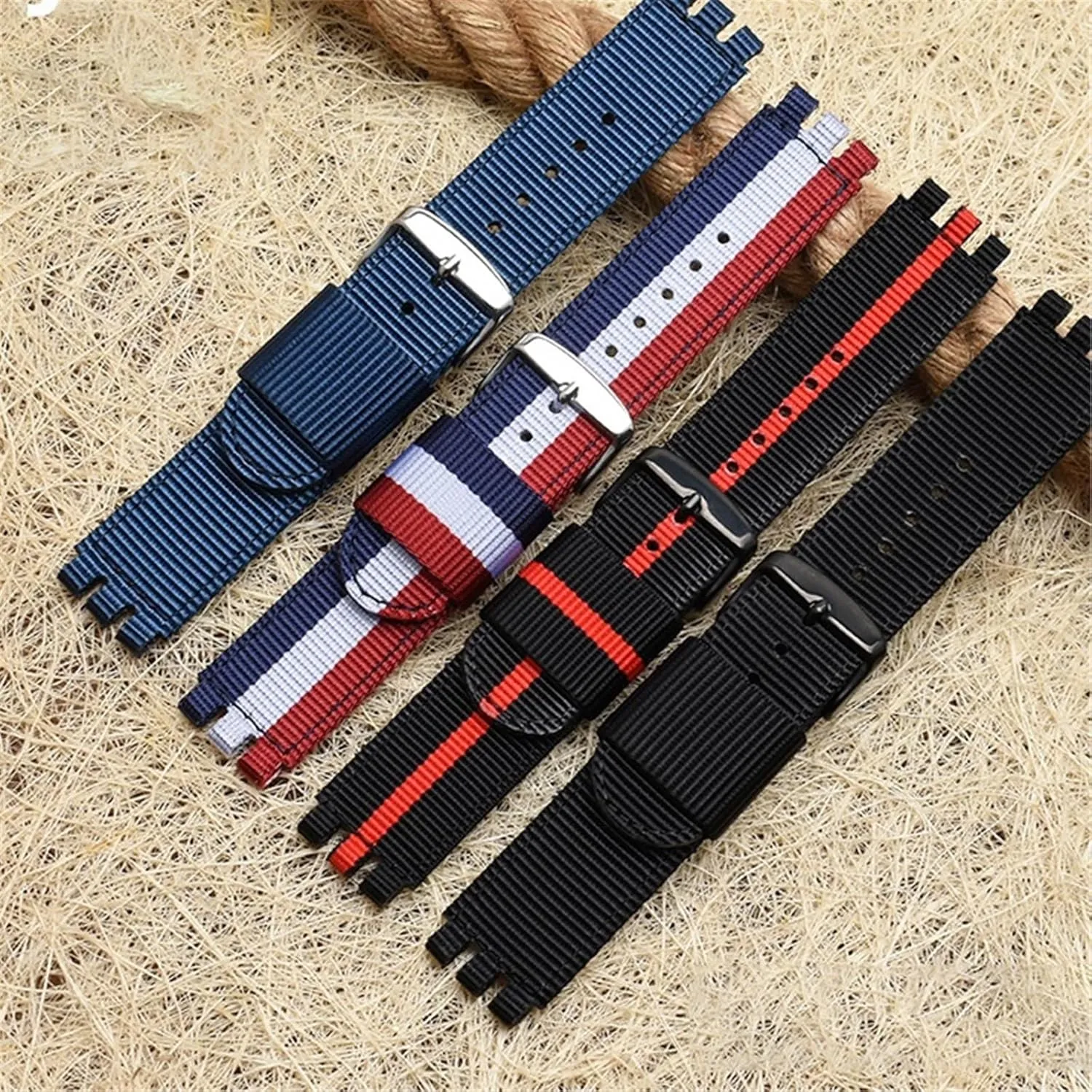 17mm 19mm Sport Quick Release radiator astronaut deprivation Replacement Bracelet Men Women Universal Strap Canvas Watch Band 