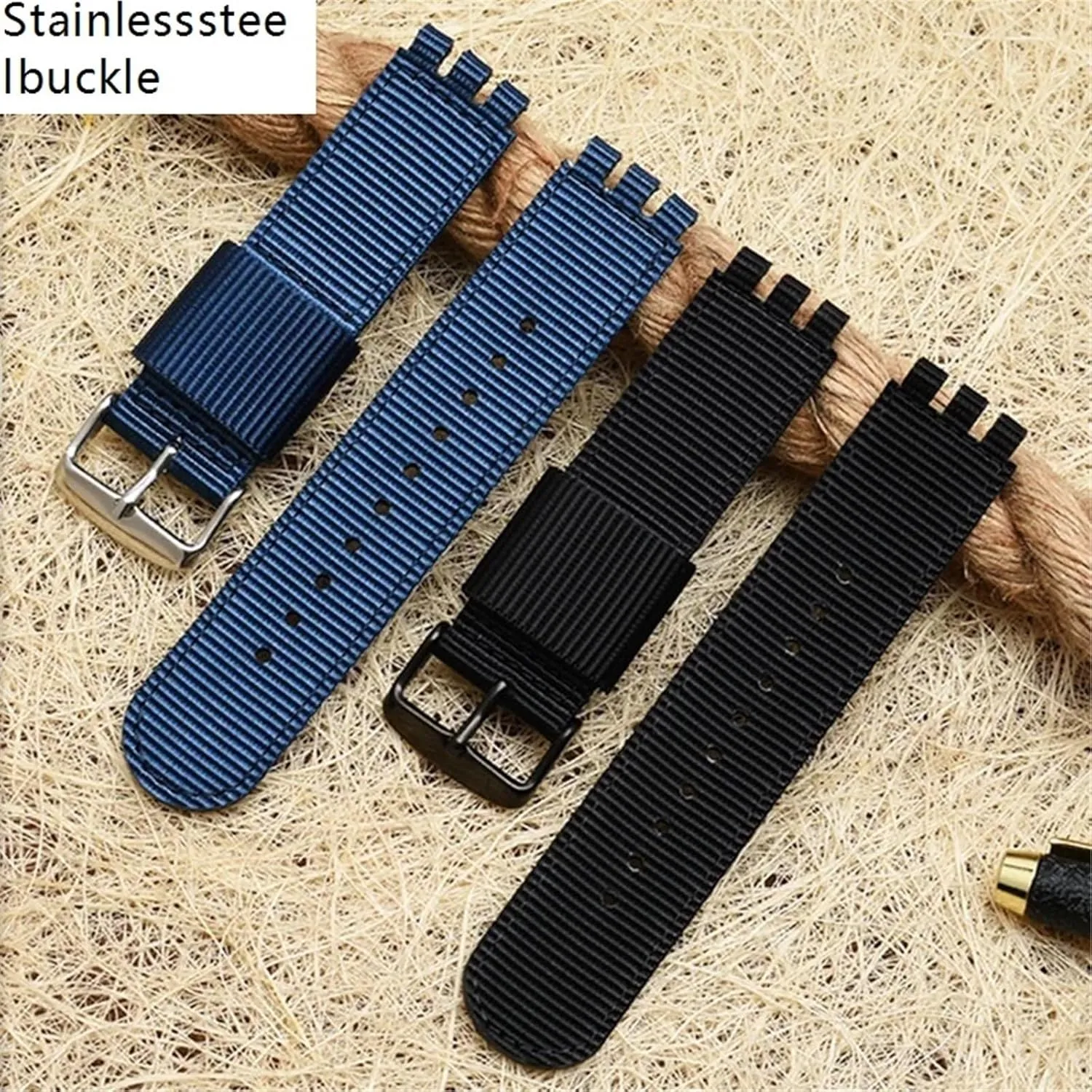 17mm 19mm Sport Quick Release radiator astronaut deprivation Replacement Bracelet Men Women Universal Strap Canvas Watch Band 