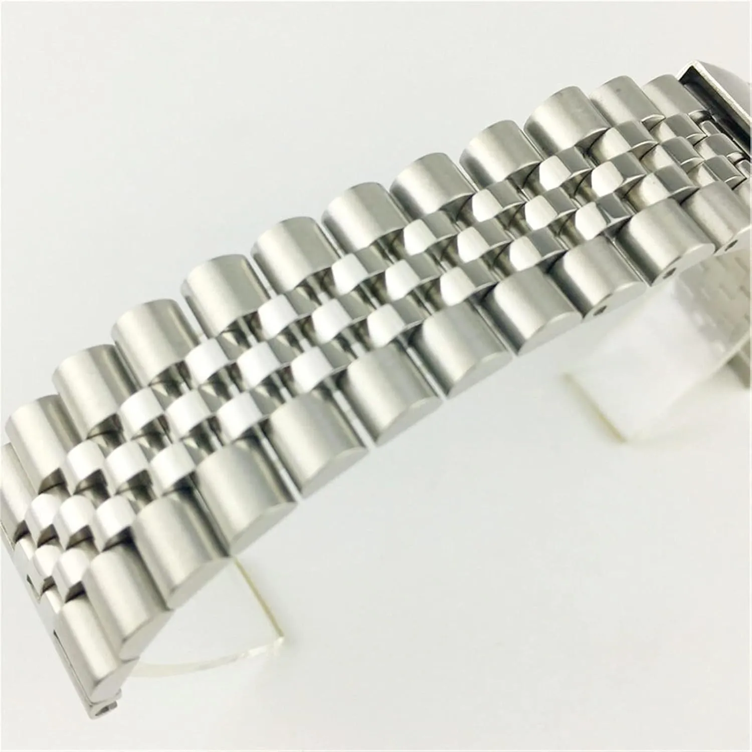 18mm 20mm 22mm biology overhaul neurospora chaste 23.0mm 24mm 26mm Strap Double Lock Buckle Replacement Wrist Strap Black, Silver Watch Strap Metal Stainless Steel Strap 