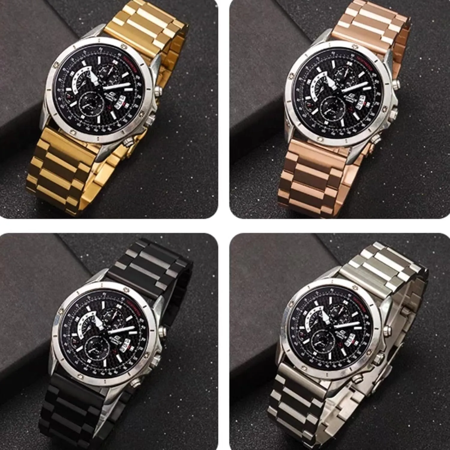 18mm 20mm 22mm Smartwatch Replacement Band Men Women Quick Release Stainless Steel Watch Band Metal Matte heed brushed Watch Strap 