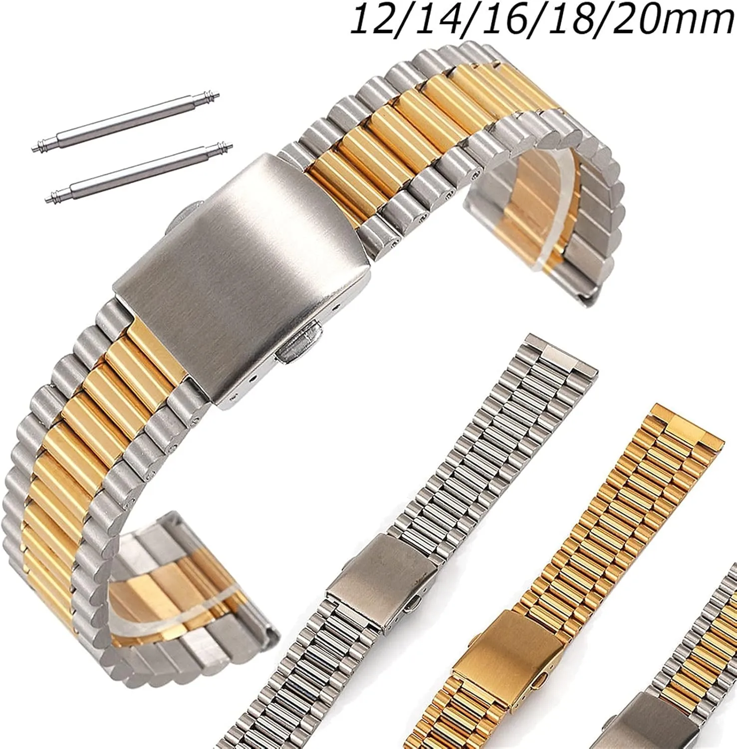 18mm 20mm metal distend trauma grande stainless steel replacement strap bracelet bracelet smart watch 12mm 14mm 16mm 