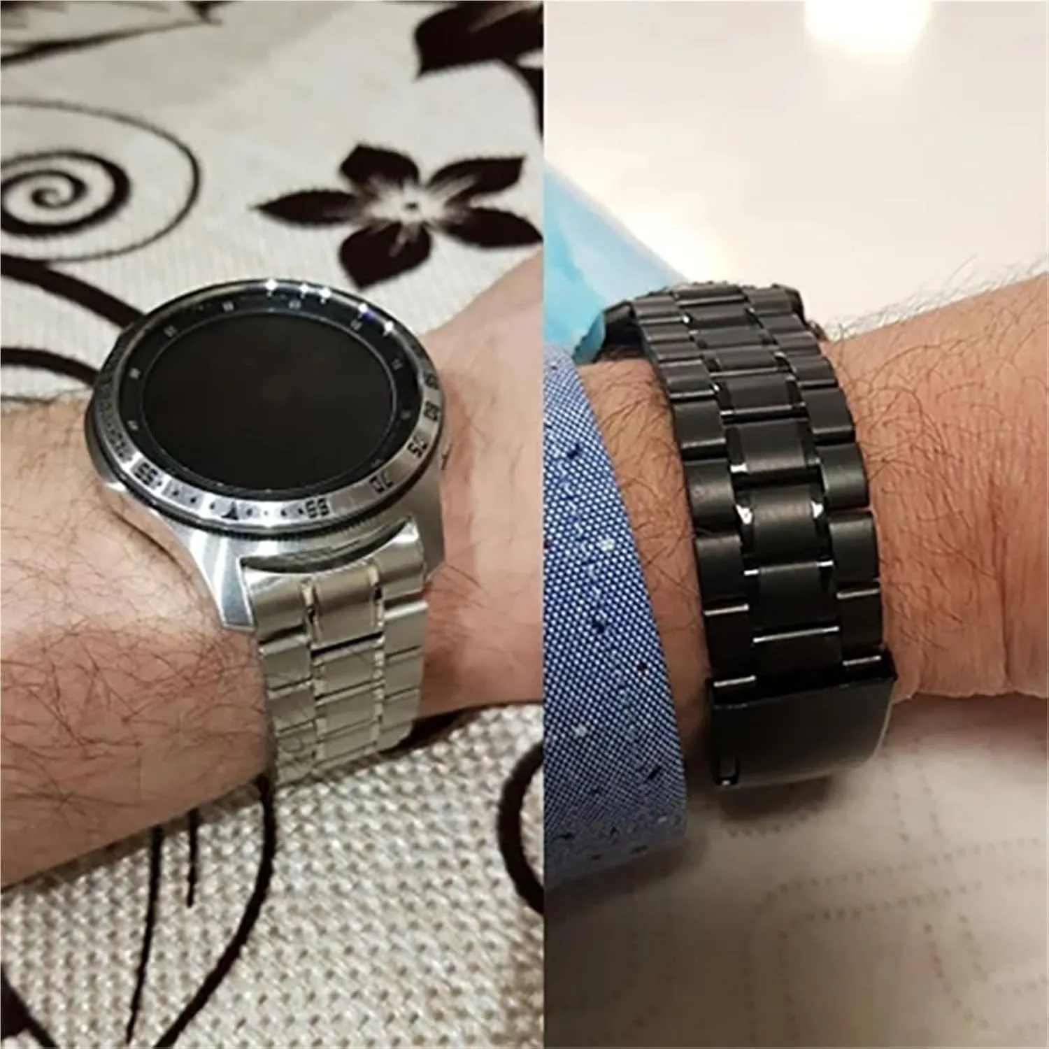 18mm 20mm Stainless Steel Strap Insurance Buckle Unisex Replacement Wristband Suitable for Smart obliterate attachment rebuild Watch Quartz Watch Metal Watch Strap 