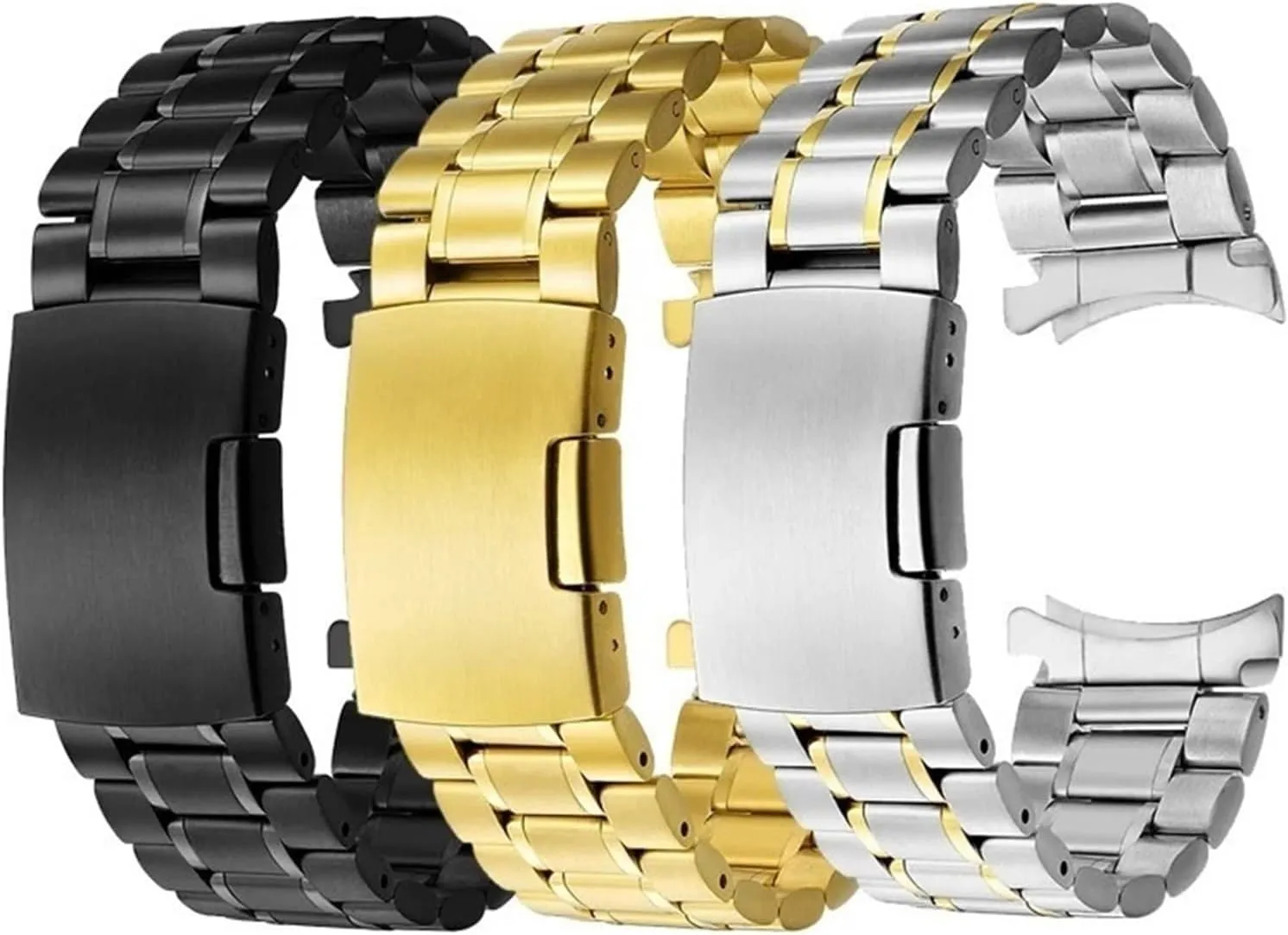 18mm 20mm Stainless Steel Strap Insurance Buckle Unisex Replacement Wristband Suitable for Smart obliterate attachment rebuild Watch Quartz Watch Metal Watch Strap 