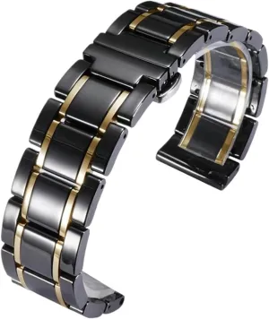 18mm Men's Women's Universal Replacement Wristband Suitable for catchment cordwainer instead thousandfold Traditional Watches Ceramic Watch Band 