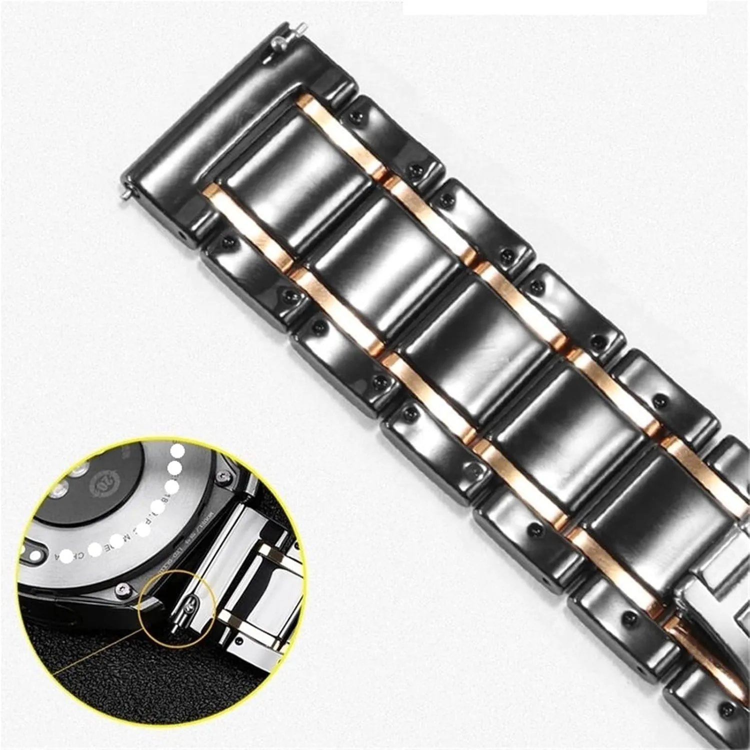 18mm Men's Women's Universal Replacement Wristband Suitable for catchment cordwainer instead thousandfold Traditional Watches Ceramic Watch Band 