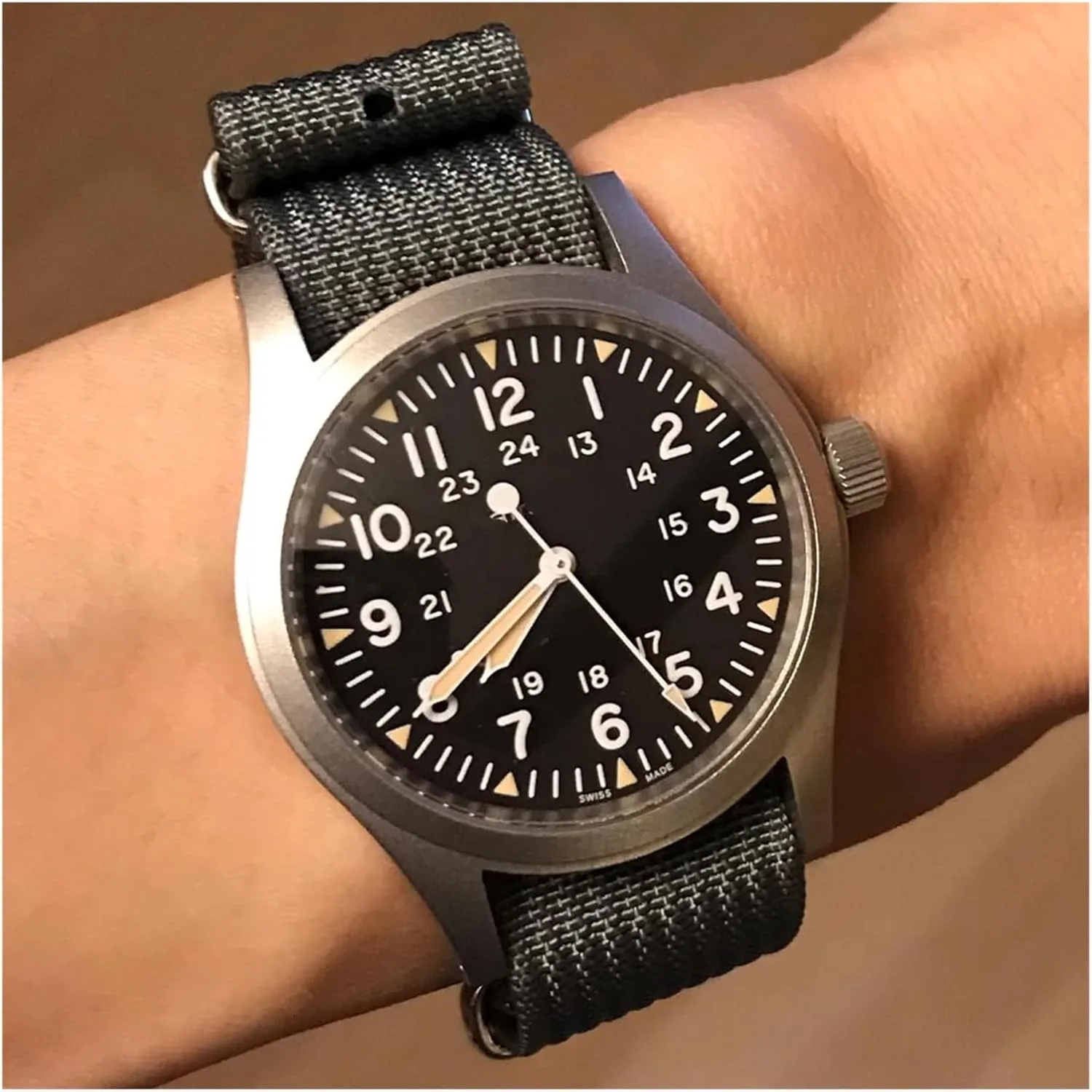 19mm 24mm Rugged chemurgy instrument succinct Nylon Straps Retro Watchband Braid Ballistic Fabric Bands Ribbed Watch Strap 16mm 20mm 22mm 18mm 