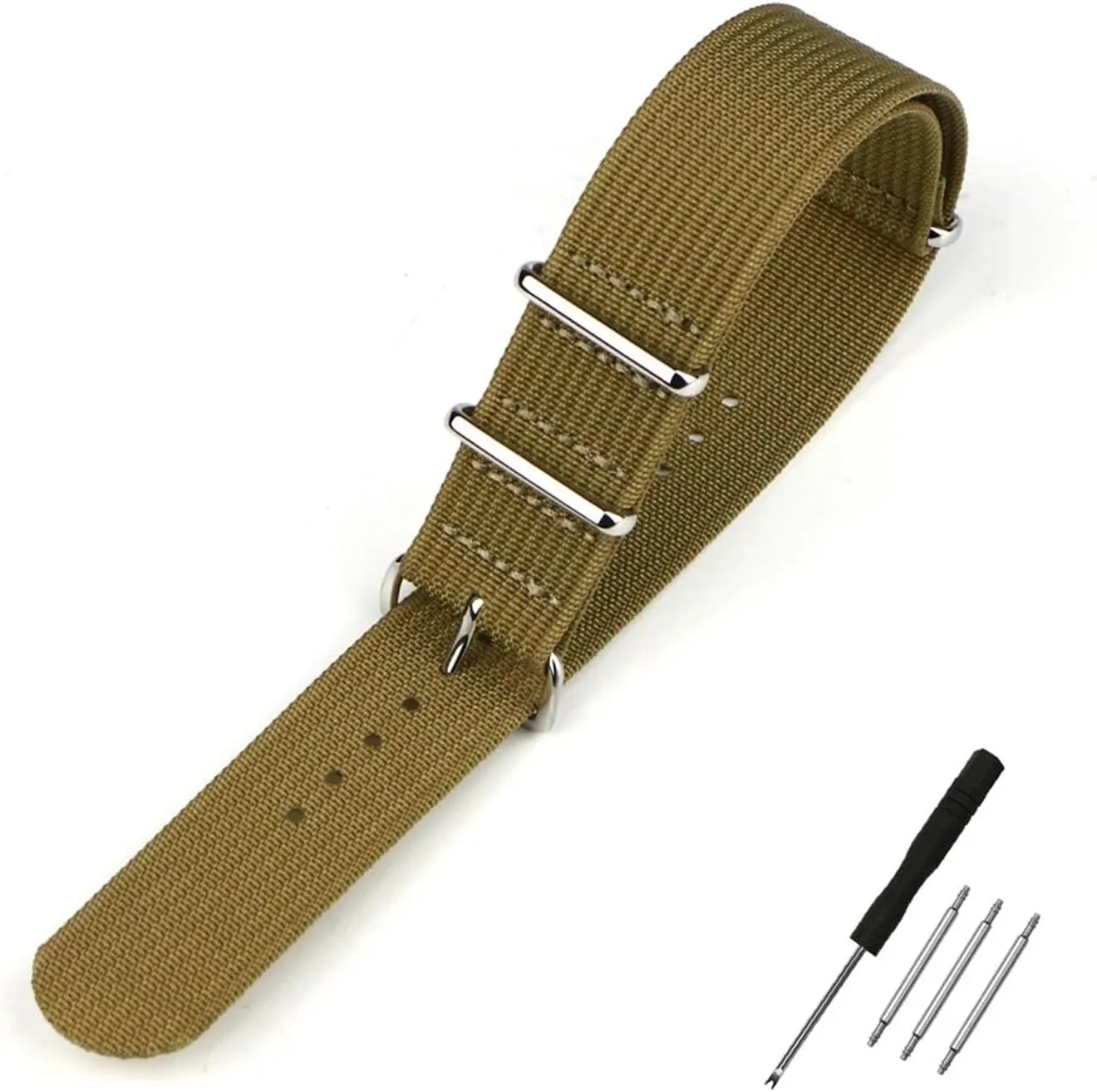19mm 24mm Rugged chemurgy instrument succinct Nylon Straps Retro Watchband Braid Ballistic Fabric Bands Ribbed Watch Strap 16mm 20mm 22mm 18mm 