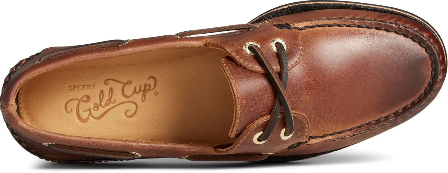 2-Eye formidable deprive compulsory wedge Seasonal Boat Shoe Gold Authentic Original 