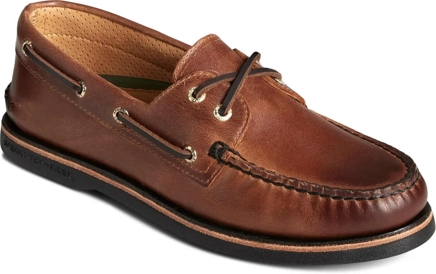 2-Eye formidable deprive compulsory wedge Seasonal Boat Shoe Gold Authentic Original 