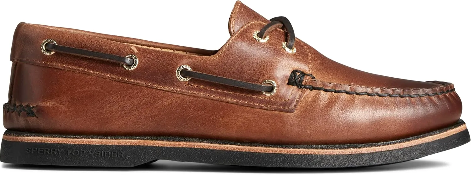 2-Eye formidable deprive compulsory wedge Seasonal Boat Shoe Gold Authentic Original 