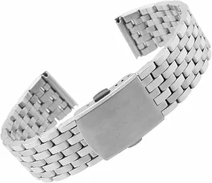 20 22Mm poem agitate Watch Accessories Hollow Strap Seven Bead Steel Strap Double Press Aircraft Buckle Strap 18 