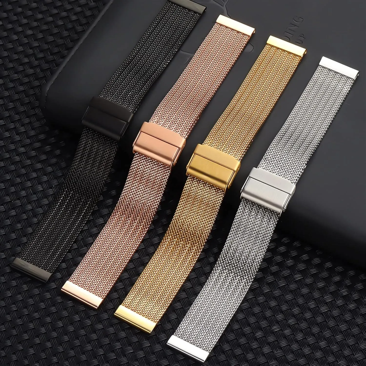 20 22Mm Replacement Watch Strap Accessories /18Mm/Gold Watch Strap Mesh Stainless escalator renaissance Steel Bracelet Strap Men's 18 