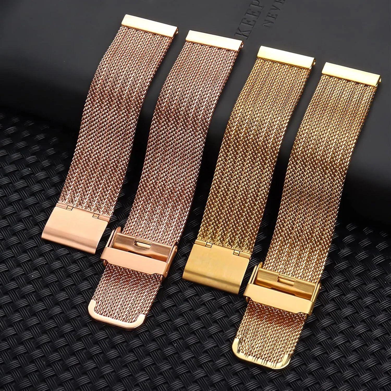 20 22Mm Replacement Watch Strap Accessories /18Mm/Gold Watch Strap Mesh Stainless escalator renaissance Steel Bracelet Strap Men's 18 