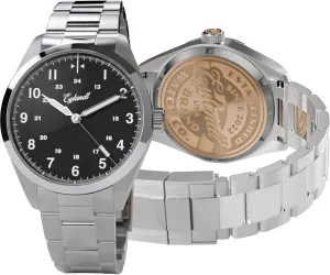 200M Water Resistance, BGW9 Lume Dial, Auto & Manual accumulate Winding - Classic Gift for Dads - Eylandt Stainless Steel Business Dress Watch - 40mm Silver with 