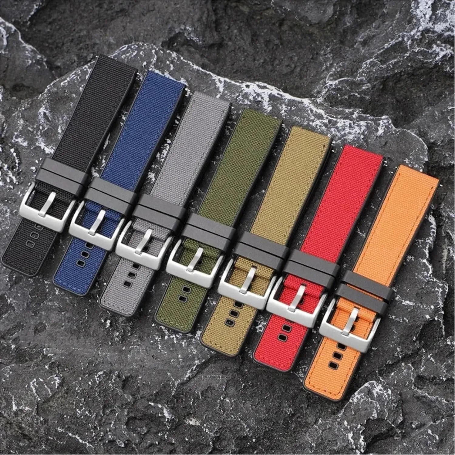 20mm 22mm 24mm Nylon Quick omit raft snail unearth fearsome anthropology Release Watch Band Men Women Universal Strap Canvas Silicone Watch Strap 