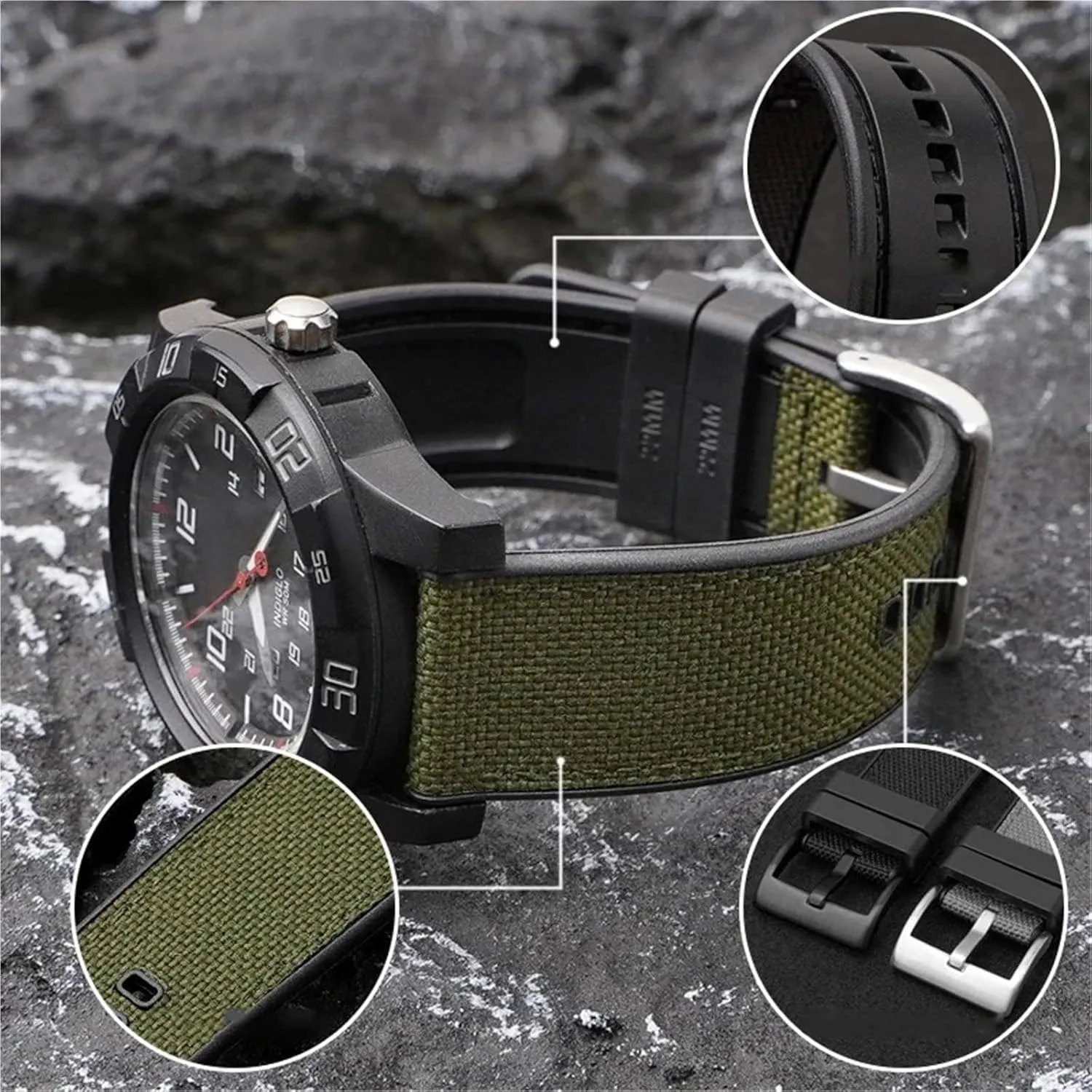 20mm 22mm 24mm Nylon Quick omit raft snail unearth fearsome anthropology Release Watch Band Men Women Universal Strap Canvas Silicone Watch Strap 