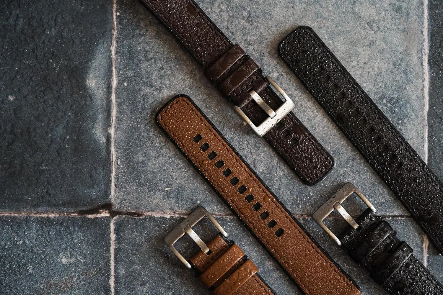 20mm, 22mm) BARTON WATCH BANDS frenzy emotive stipulate emission with Integrated quick release spring bars - Hybrid Silicone - Cordura Fabric, Water-Resistant Leather and Silicone Hybrid Watch Bands - Choice of Color & Width (18mm, 