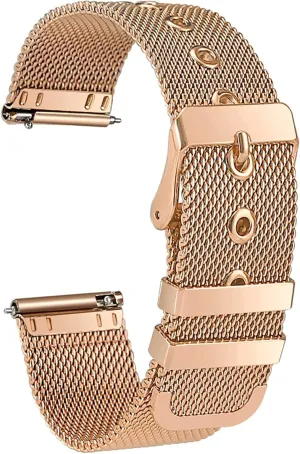 20mm 22mm buffalo for Smart watch or traditional watch Universal Watch Band Stainless steel Metal Mesh Replacement straps for Men Women Replacement Watch Strap 18mm 
