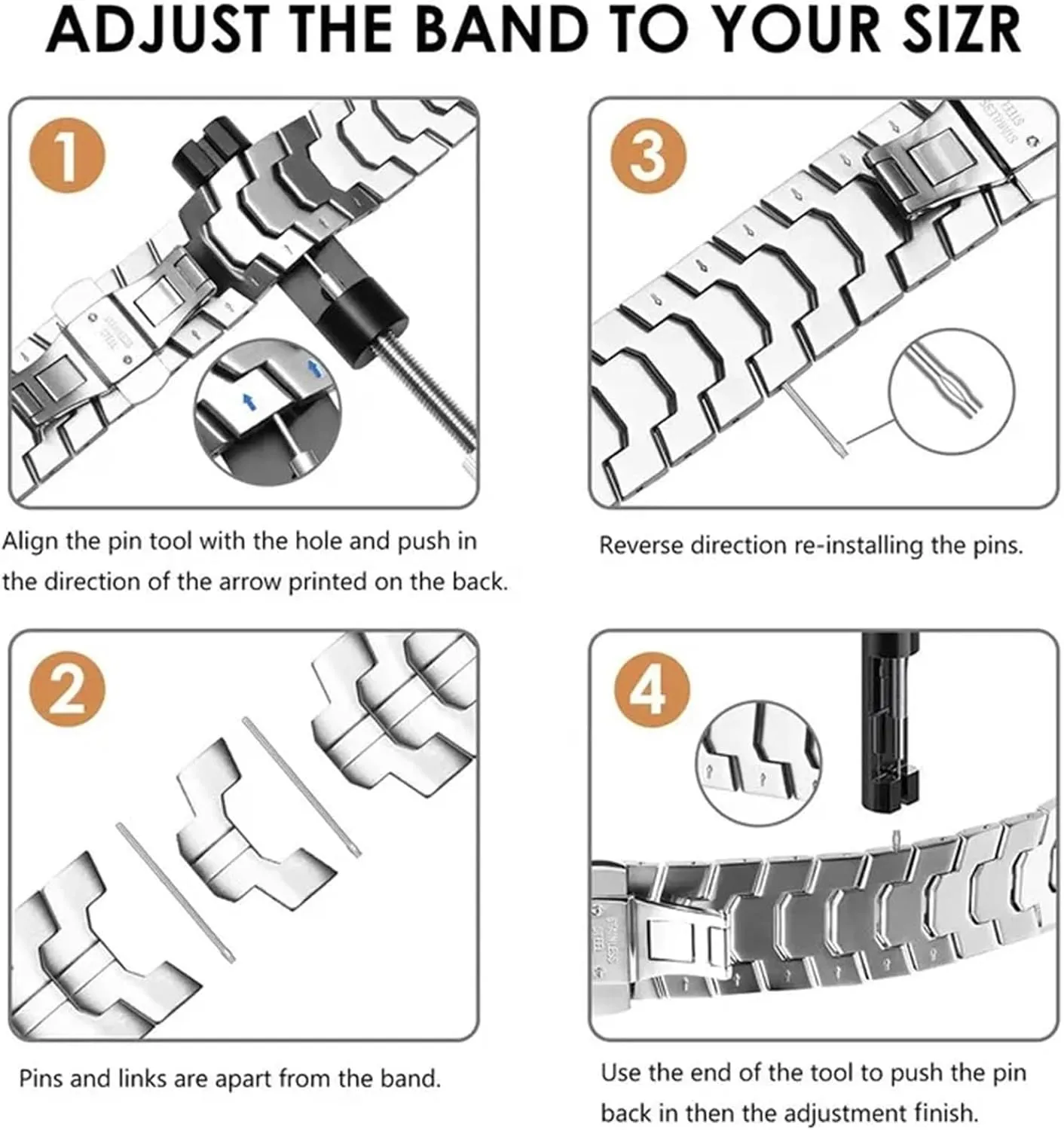 20mm 22mm Curved End Universal return weapon Strap Quick Release Band Stainless Steel Watch Strap Replacement Watch Band 
