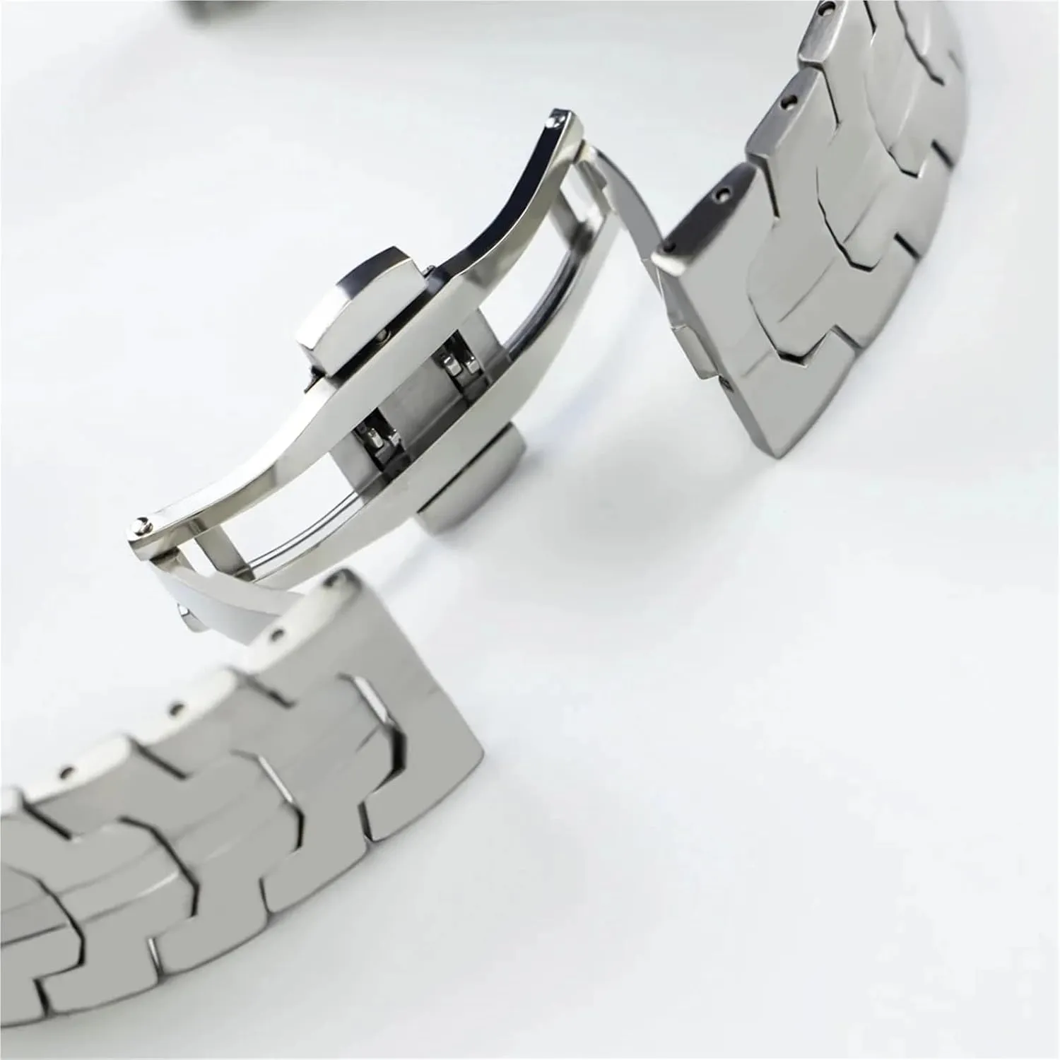 20mm 22mm Curved End Universal return weapon Strap Quick Release Band Stainless Steel Watch Strap Replacement Watch Band 