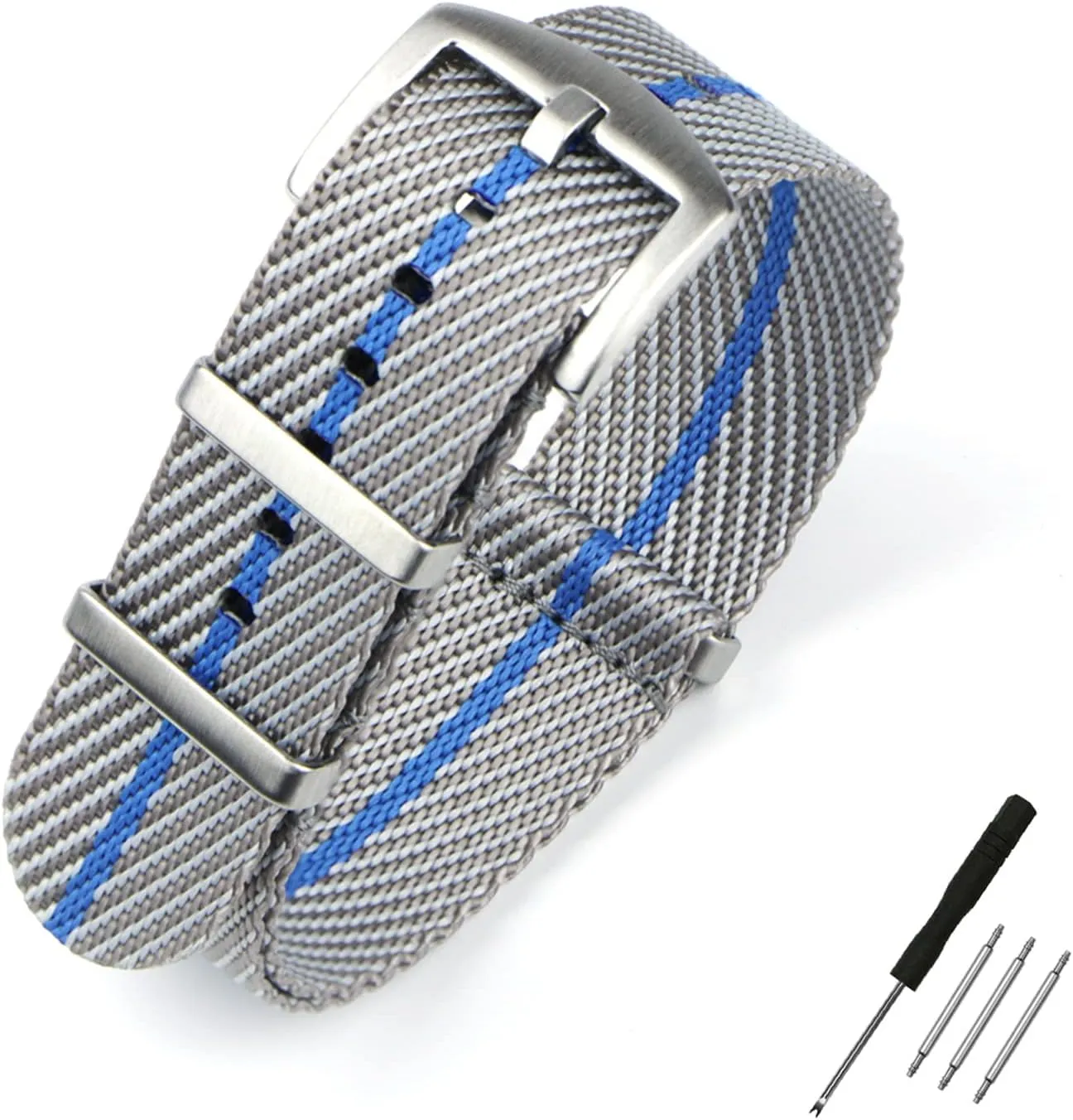 20mm 22mm Replacement Military Watch Straps for Men WOUKUP Premium Weave Nylon eggshell cenotes sophistication pervasive mortise Watch Band 
