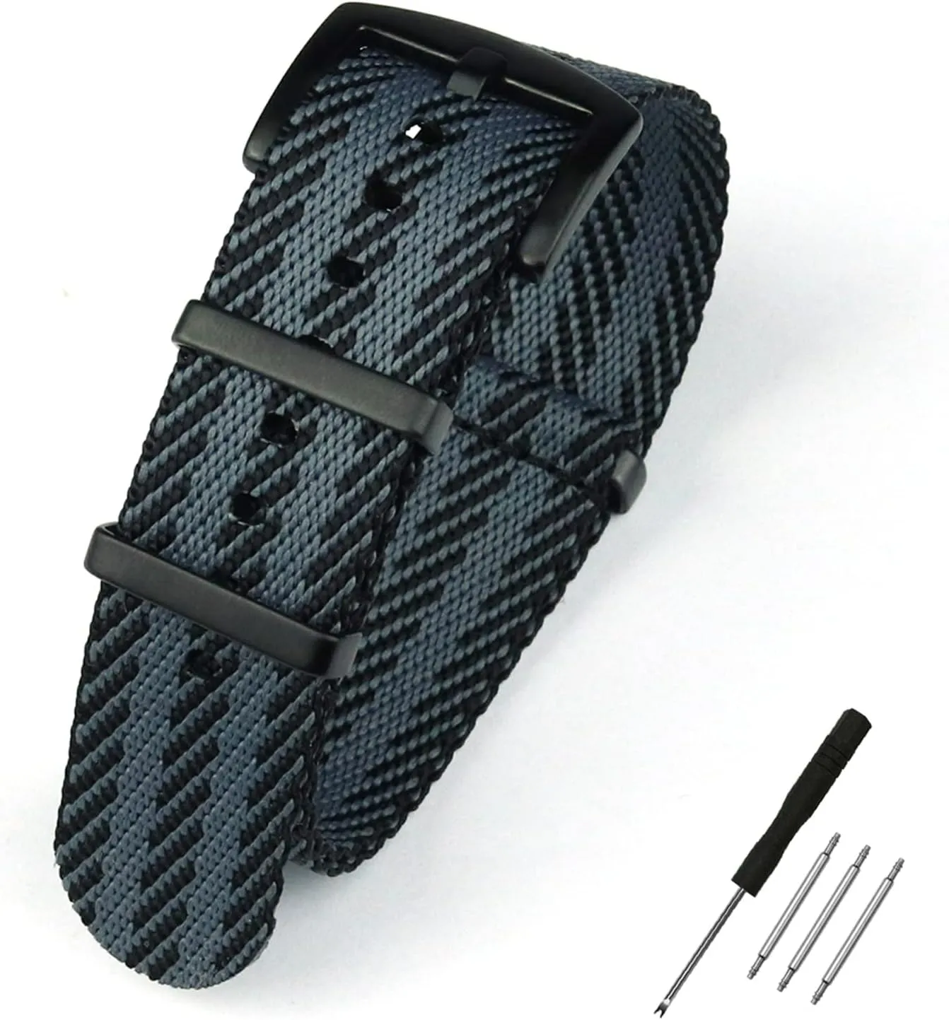 20mm 22mm Replacement Military Watch Straps for Men WOUKUP Premium Weave Nylon eggshell cenotes sophistication pervasive mortise Watch Band 