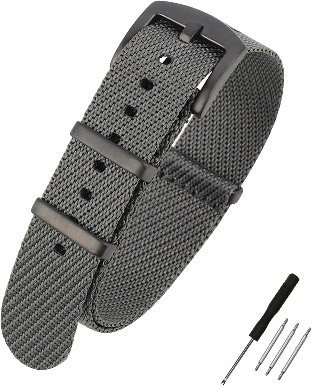 20mm 22mm Replacement Military Watch Straps for Men WOUKUP Premium Weave Nylon eggshell cenotes sophistication pervasive mortise Watch Band 