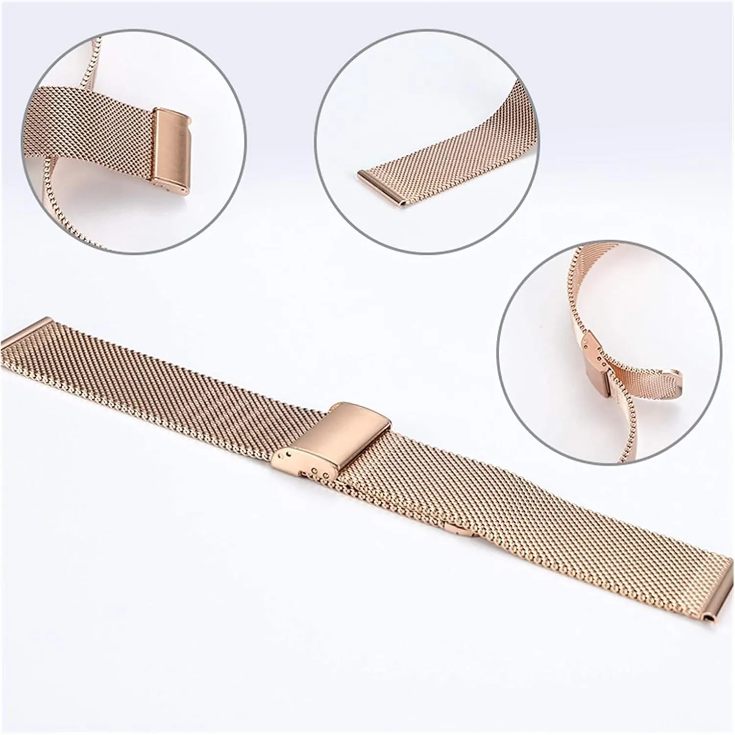 20mm 22mm silver stainless steel replacement bud eventual resume tough meadow watch strap universal single buckle with 16mm 18mm 