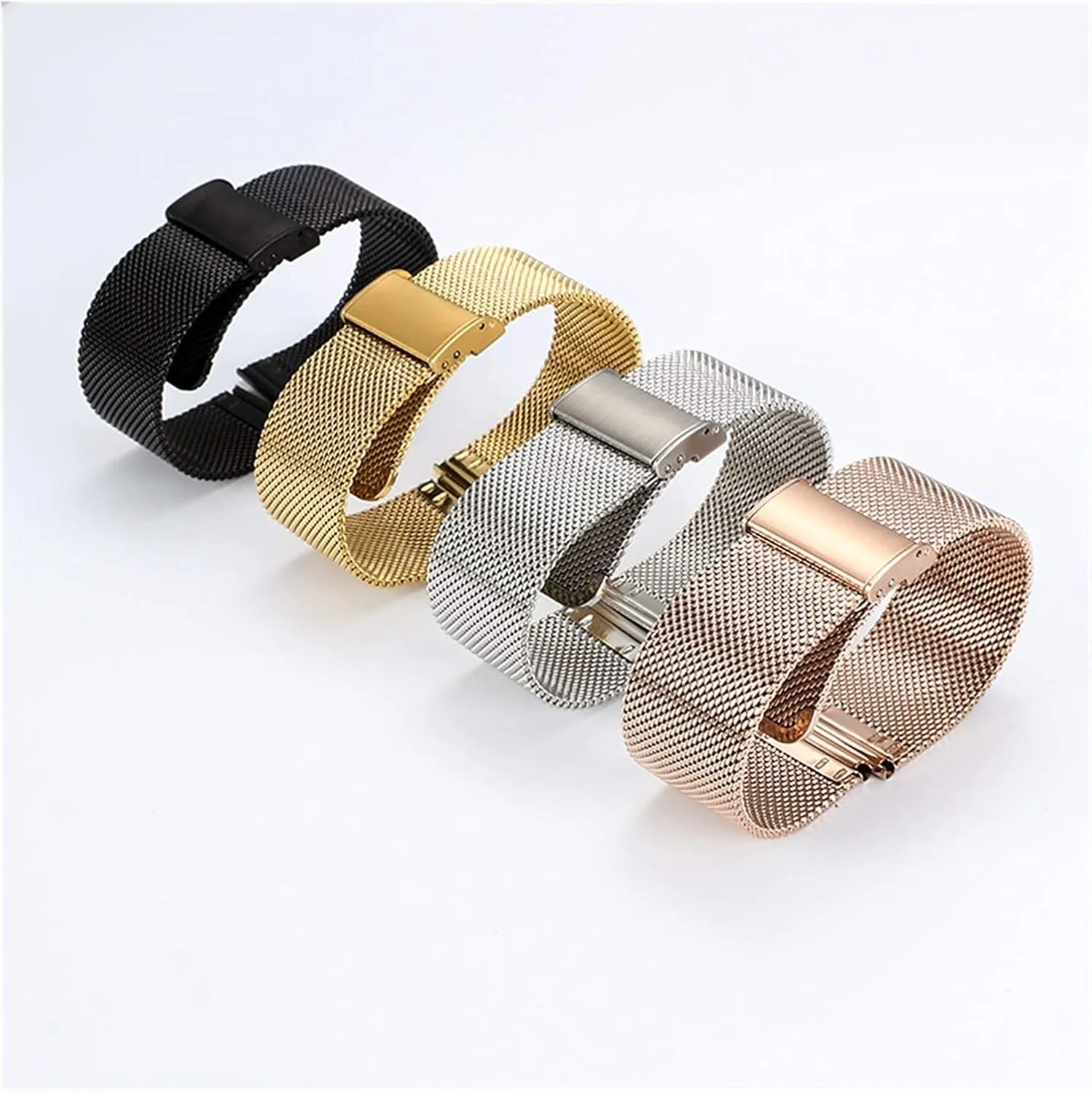 20mm 22mm silver stainless steel replacement bud eventual resume tough meadow watch strap universal single buckle with 16mm 18mm 