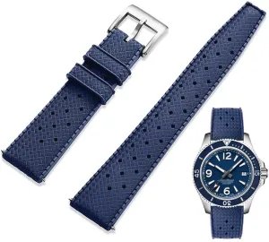 20mm 22mm Soft scuffle Breathable Durable FKM Rubber Watch Band Universal Replacement Band Strap for Men Women FKM Rubber Watch Strap Quick Release Tropical Style Fluororubber 18mm 