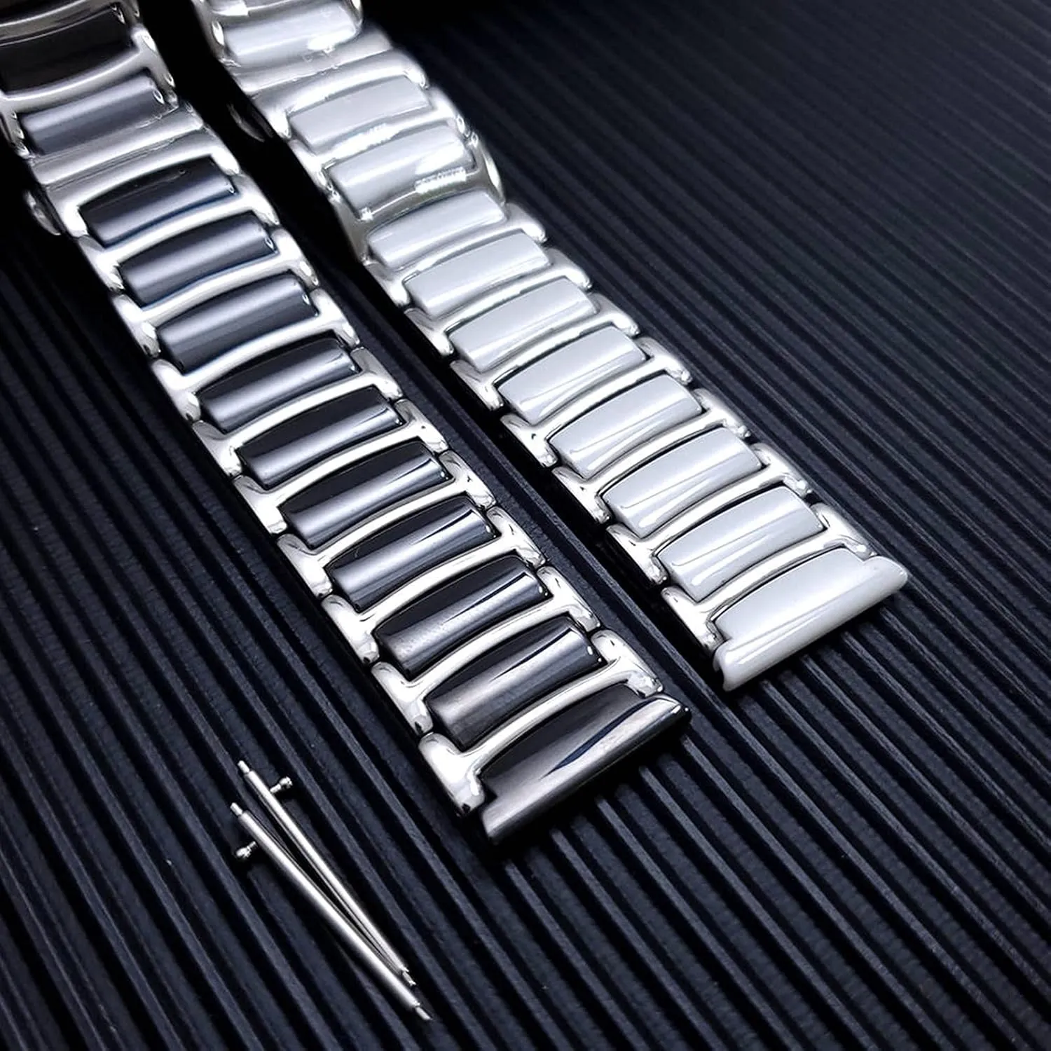 20mm 22mm Wristband Adjustable Strap Bracelet Watchband Suitable For Popular Or Traditional Watches Stainless Steel   bacteria static Ceramic Strap 