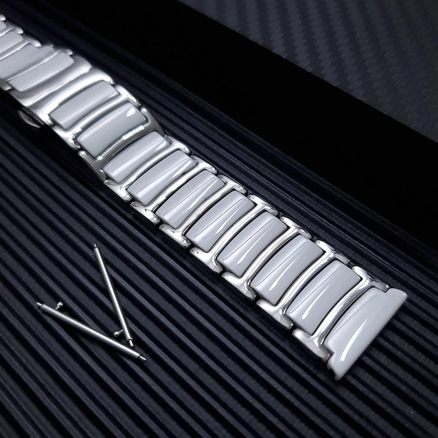 20mm 22mm Wristband Adjustable Strap Bracelet Watchband Suitable For Popular Or Traditional Watches Stainless Steel   bacteria static Ceramic Strap 