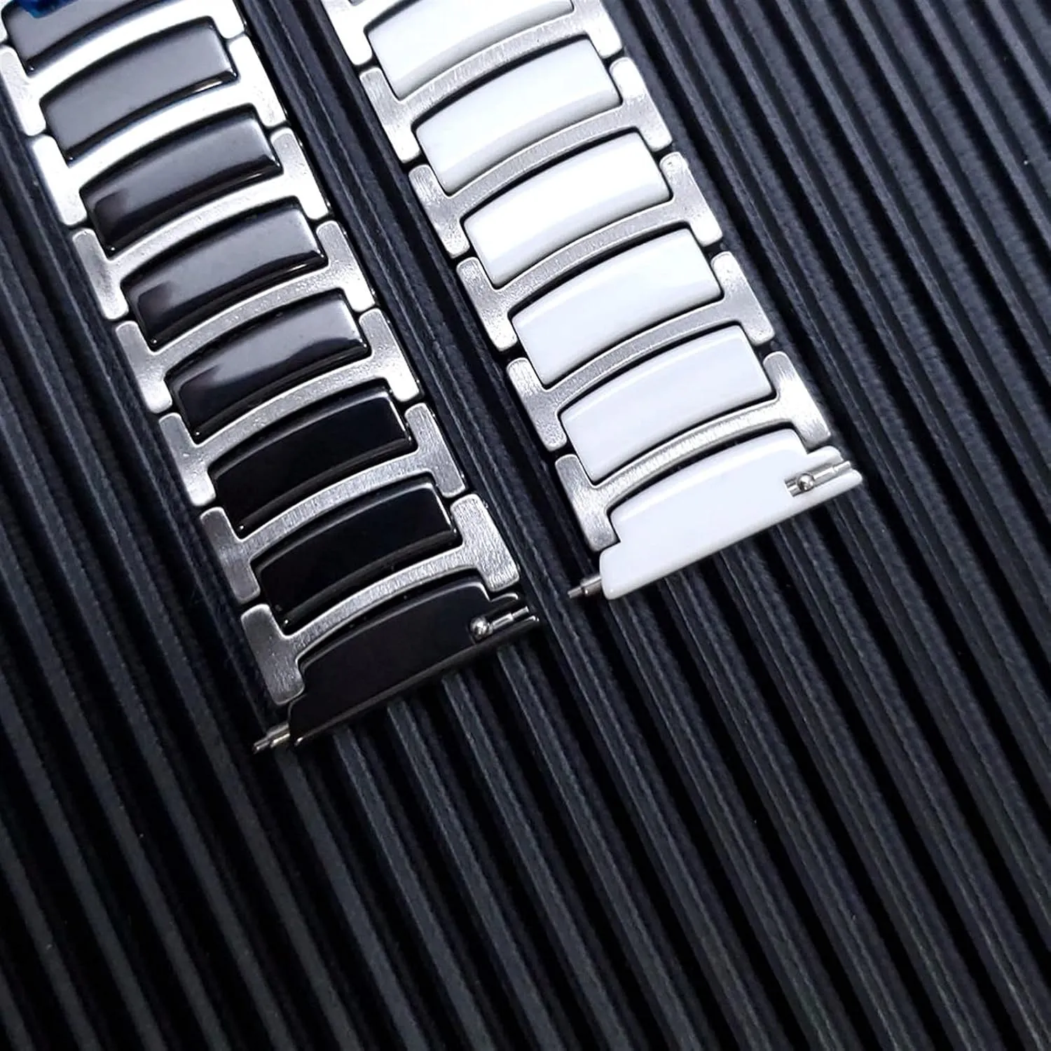 20mm 22mm Wristband Adjustable Strap Bracelet Watchband Suitable For Popular Or Traditional Watches Stainless Steel   bacteria static Ceramic Strap 