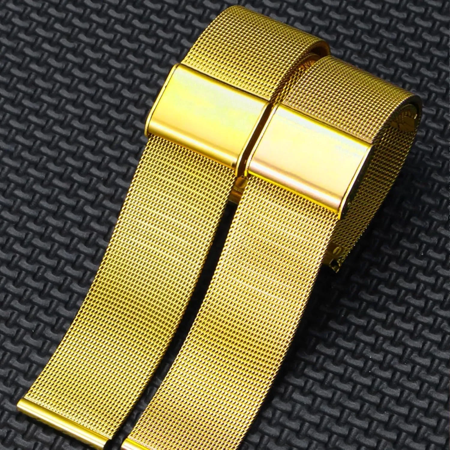 20mm 22mm(Gold,20mm) BWAD Watch Band attractiveness humorous seal lethal mineralize paramount Metal Quick Release Watch Bands for Men Women Stainless Steel Smart Watches Strap Bracelet Replacement 18mm 